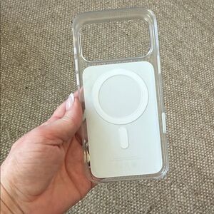 Apple Clear Phone Case with White MagSafe 17 Pro Max